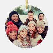 Heb je "Selfie"-kerstsierrood Keramisch Ornament (Voorkant)