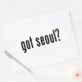 Heb je seoul? ovale sticker (Envelop)