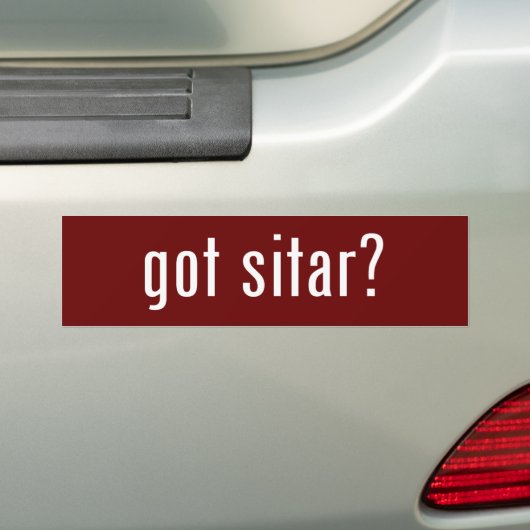 Heb je sitar? bumpersticker (Op auto)