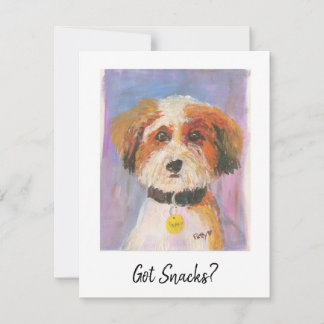 Heb je snacks? Dog Kaart Notitiekaartje