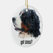 Heb je sneeuw? Bernese Mountain Dog Keramisch Ornament (Rechts)