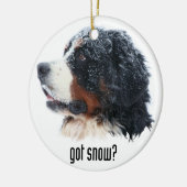 Heb je sneeuw? Bernese Mountain Dog Keramisch Ornament (Links)