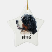 Heb je sneeuw? Bernese Mountain Dog Keramisch Ornament (Rechts)