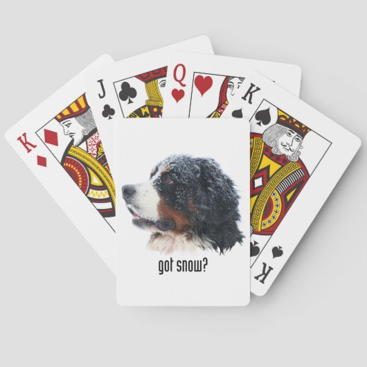 Heb je sneeuw? Bernese Mountain Dog Speelkaarten (Achterkant)
