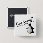 Heb je sneeuw? (Pinguïn) Vierkante Button 5,1 Cm (Voorkant /achterkant)