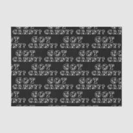 Heb je Snoep? Zwarte en witte schedels Halloween Tissuepapier