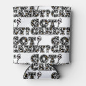 Heb je Snoep? Zwarte en witte schedels Sucker Hall Blikjeskoeler (Voorkant)