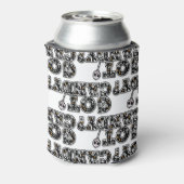 Heb je Snoep? Zwarte en witte schedels Sucker Hall Blikjeskoeler (Blikje Achterkant)