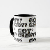 Heb je Snoep? Zwarte en witte schedels Sucker Hall Mok (Voorkant links)