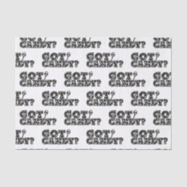 Heb je Snoep? Zwarte en witte schedels Sucker Hall Tissuepapier