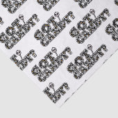 Heb je Snoep? Zwarte en witte schedels Sucker Hall Tissuepapier (Detail)