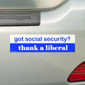 Heb je sociale zekerheid? bumpersticker (Op auto)