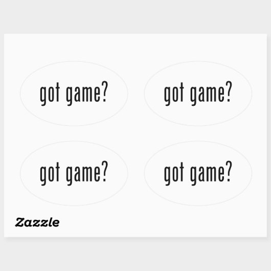 Heb je spel? ovale sticker (Vel)