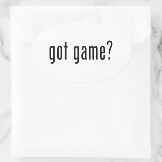 Heb je spel? ovale sticker (Tas)