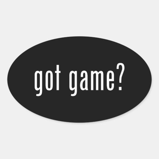 Heb je spel? ovale sticker (Voorkant)