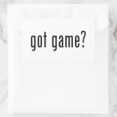 Heb je spel? rechthoekige sticker (Tas)