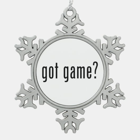 Heb je spel? tin sneeuwvlok ornament (Voorkant)