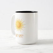 Heb je SPF? Tweekleurige Koffiemok (Voorkant links)