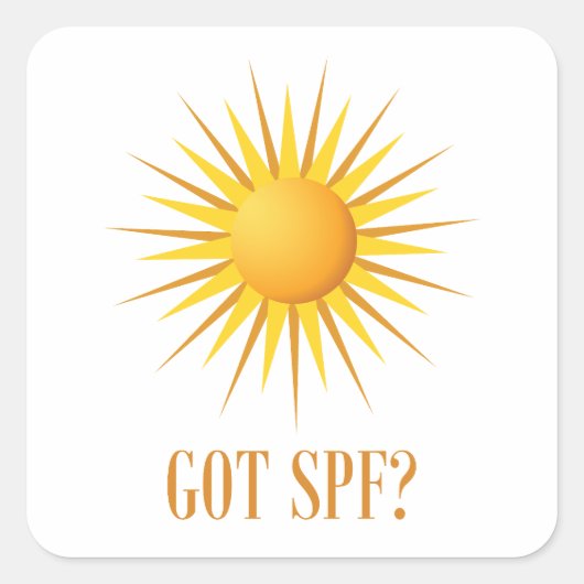 Heb je SPF? Vierkante Sticker (Voorkant)