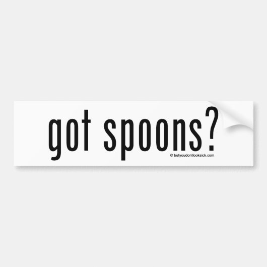 Heb je Spoons? Bumpersticker (Voorkant)