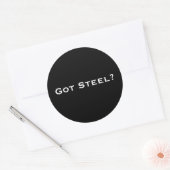 Heb je staal? ronde sticker (Envelop)
