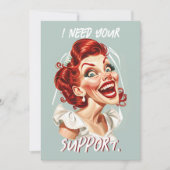 Heb je steun nodig Grappig bruidsmeisje voorstel Save The Date (Voorkant)