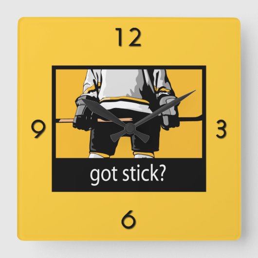 Heb je Stick? Vierkante Klok (Voorkant)