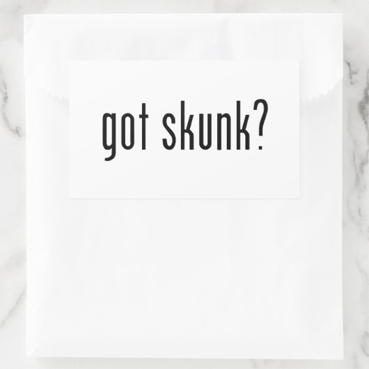 Heb je stinkdier? rechthoekige sticker (Tas)