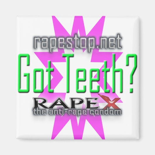 Heb je tanden? Abstracte vierkante magneet (Voorkant)