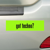 Heb je techno ? bumpersticker (Op auto)