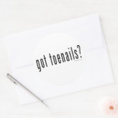 Heb je teennagels? ronde sticker (Envelop)