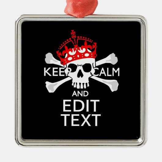 Heb je tekst rustig houden schedel schedeldood metalen ornament (Voorkant)