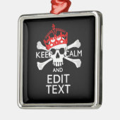 Heb je tekst rustig houden schedel schedeldood metalen ornament (Links)