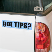 Heb je TIPS? Bumpersticker (Op Truck)