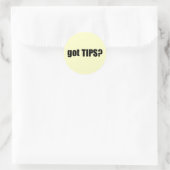 Heb je TIPS? Ronde Sticker (Tas)