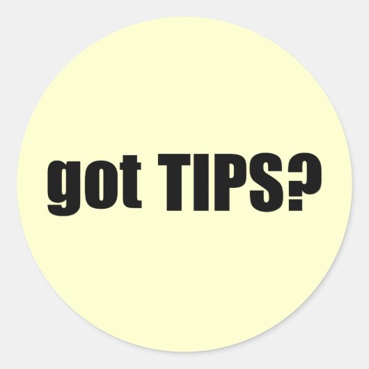 Heb je TIPS? Ronde Sticker (Voorkant)