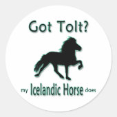 Heb je Tolt? IJslands paardenras Ronde Sticker (Voorkant)
