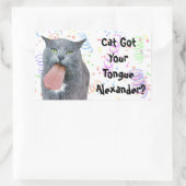 Heb je tong? rechthoekige sticker (Tas)