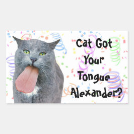 Heb je tong? rechthoekige sticker