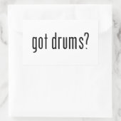 Heb je trommels? rechthoekige sticker (Tas)