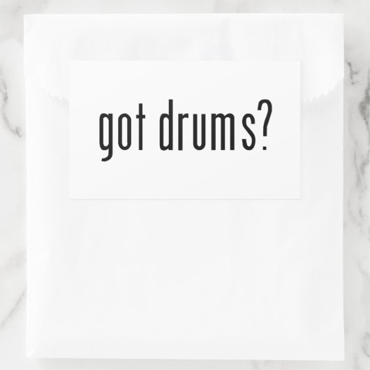 Heb je trommels? rechthoekige sticker (Tas)