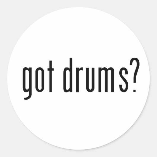 Heb je trommels? ronde sticker (Voorkant)