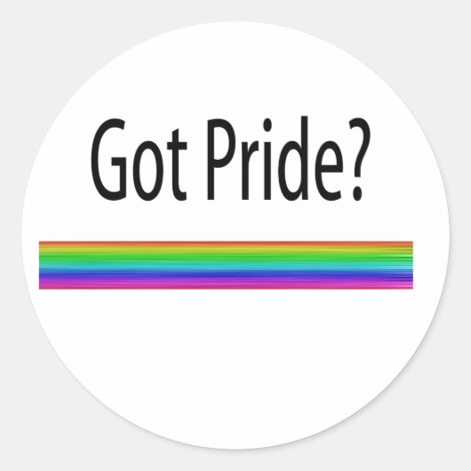 Heb je trots? ronde sticker (Voorkant)