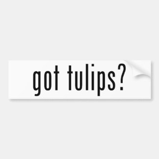 Heb je tulpen? bumpersticker