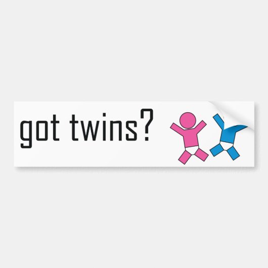 Heb je Twins? Bumpersticker (Voorkant)