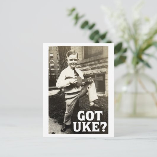 Heb je Uke? Briefkaart (Staand voorkant)