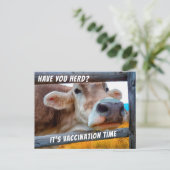 Heb je vaccinatie diergeneeskundig herinneringsber briefkaart (Staand voorkant)