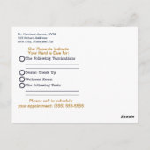 Heb je vaccinatie diergeneeskundig herinneringsber briefkaart (Achterkant)