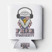 Heb je vanavond vrij? 4 juli patriottische adelaar blikjeskoeler (Achterkant)