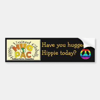 Heb je vandaag een Hippie geknuffeld? Bumpersticker